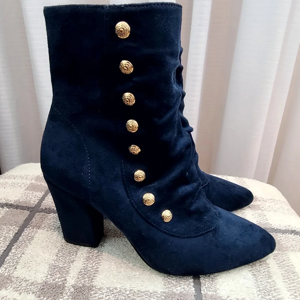 Belle Vita size 6, teal suede, ankle boots - Picture 1 of 5